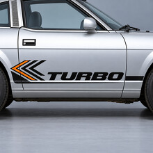 Turbo Chevron-Streifen Seiten-Door Vinyl-Aufkleber für Datsun 280ZX Turbo S130 Zweisitziges T-Top Coupe 1982_2