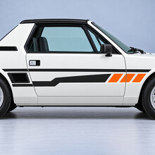 Gesplittete Gurtstreifen Seiten Tür Vinylaufkleber für Bertone X1/9 1500 Nordamerikanischer Targa 1985_2