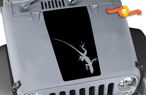 Gecko Hauben-Mittelstreifen Vinyl-Aufkleber für Jeep Wrangler