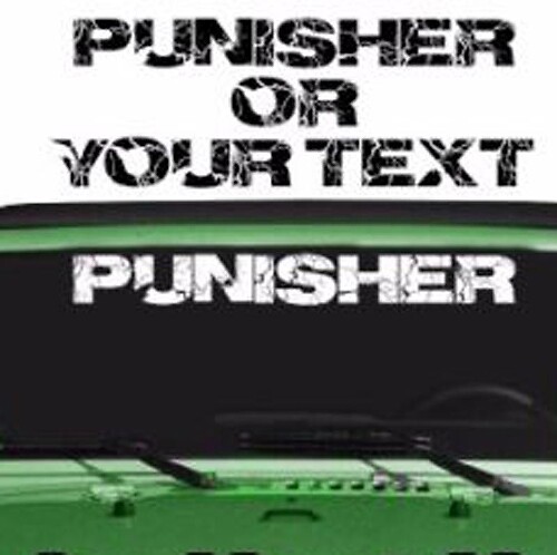 Punisher Used-Look-Scheibenaufkleber aus Vinyl für Jeep