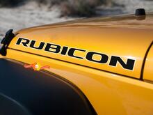 Rubicon Schriftzug Hauben Vinyl Aufkleber Set für Jeep Rubicon_2