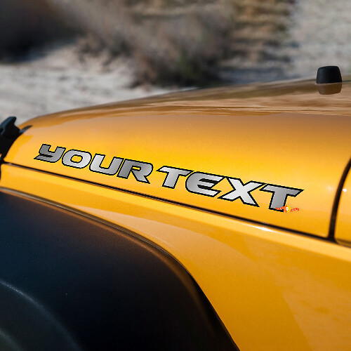 Chrombuchstaben Motorhaube Vinylaufkleber für Jeep Wrangler