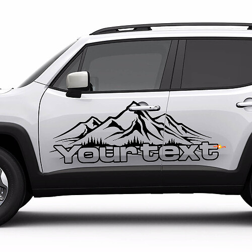 Mountains Style Seitenaufkleber-Set für Jeep Renegade