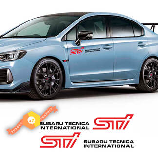 2 x STI Subaru Tecnica International Dors Cover Vinyl-Aufkleber