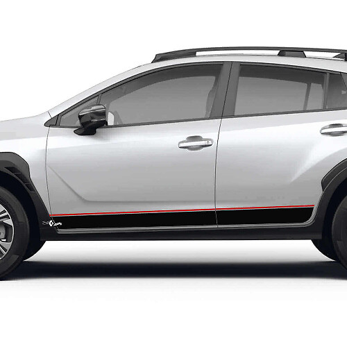 Gerade Schwellerstreifen Vinyl-Aufkleber Set für Subaru Crosstrek