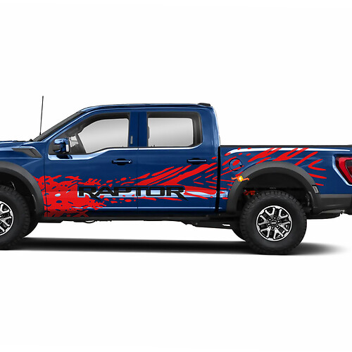 Riesige Seitentüren LKW Splash Raptor Aufkleber Aufkleber Wrap für Ford F-150 Raptor
