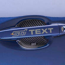 STI-Stil Türgriff individuelles Text-Vinylaufkleber-Set für Subaru_2