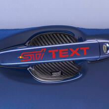 STI-Stil Türgriff individuelles Text-Vinylaufkleber-Set für Subaru_3