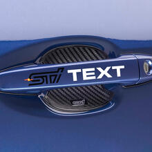 STI-Stil Türgriff individuelles Text-Vinylaufkleber-Set für Subaru_4