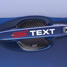 STI-Stil Türgriff individuelles Text-Vinylaufkleber-Set für Subaru_5