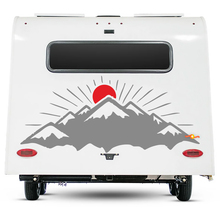 Wohnmobil Aufkleber Berge und Sonne Wohnwagen Wohnmobil Auto Vinyl Aufkleber Sticker
 2