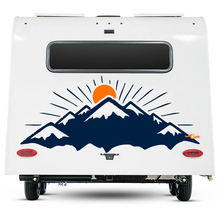 Wohnmobil Aufkleber Berge und Sonne Wohnwagen Wohnmobil Auto Vinyl Aufkleber Sticker
 3