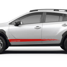 Racing-Stil Seiten-Tür-Streifen Vinyl-Aufkleber-Set für Subaru Crosstrek_2