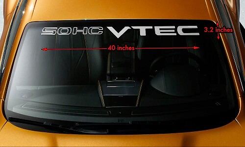 SOHC VTEC Windschutzscheiben-Banner Vinylaufkleber für Honda-Fahrzeuge