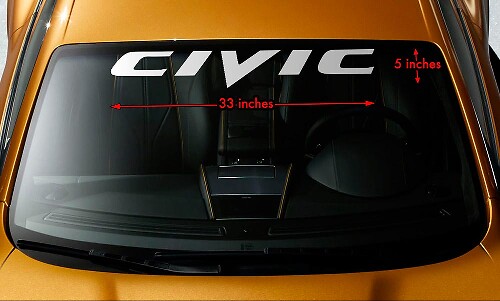 Civic Logo Windshield Vinyl-Aufkleber für Honda Civic