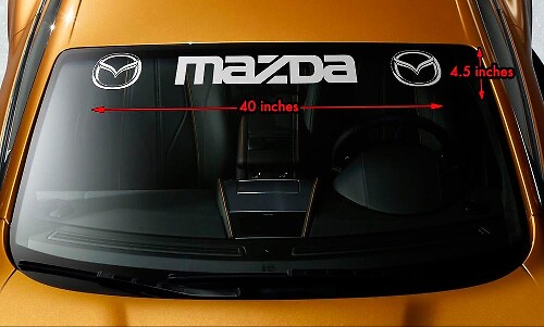 MAZDA STYLE #3 Windschutzscheiben-Banner, Vinyl, langlebig, Premium-Aufkleber, 101,6 x 11,4 cm