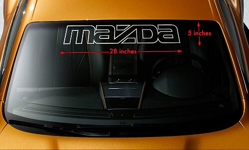 Mazda Schriftzug Umriss Stil Windschutzscheiben Vinylaufkleber für Mazda CX-9