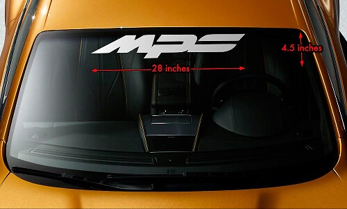 MAZDA MPS MAZDASPEED 3/6 Windschutzscheiben-Banner, Vinyl, Premium-Aufkleber, 71,1 x 11,4 cm