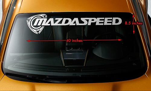 Mazdaspeed Rotary Windschutzscheibenbanner Vinyl-Aufkleber für Mazda RX-7 RX-8