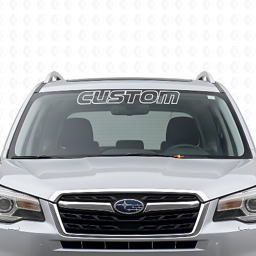 Individuell gestalteter Windschutzscheiben-Banner aus Vinylfolie für Subaru Forester