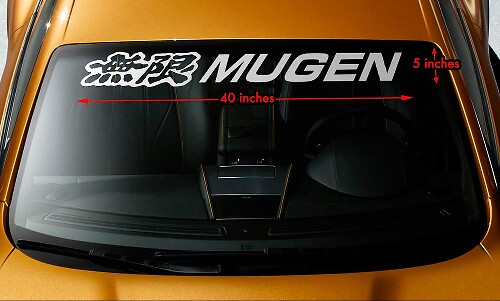 Mugen Style Windshield Banner Vinylaufkleber für Honda