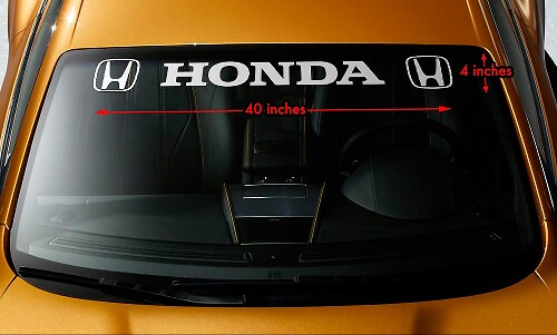 HONDA STYLE #3 Windschutzscheiben-Banner, Vinyl, langlebig, Premium-Aufkleber, 101,6 x 10,2 cm