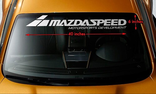 MAZDA MAZDASPEED STIL #2 Windschutzscheiben-Banner Vinyl Premium Aufkleber 40