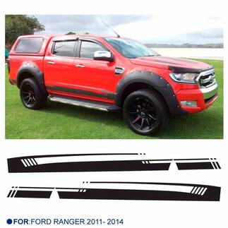 2-teiliger Seitenstreifen-Grafik-Vinyl-Aufkleber für Ford Ranger 2014 Ranger-Aufkleber