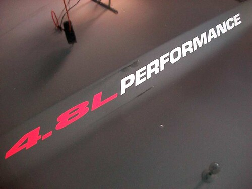 4,8L Performance Hauben-Vinylaufkleber für Chevrolet Silverado