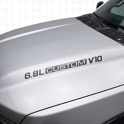 6,8L Custom V10 Motorhauben-Vinylaufkleber für Musclecar F-250/350 Super Duty Excursion