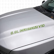 6,8L Custom V10 Motorhauben-Vinylaufkleber für Musclecar F-250/350 Super Duty Excursion_3