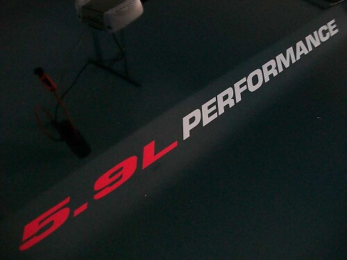 5,9L Performance Motorhauben-Vinylaufkleber-Set für Dodge Ram Cummins