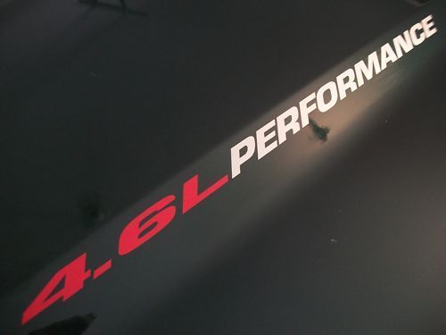 4.6L PERFORMANCE Motorhaubenaufkleber Ford Mustang GT F150 2010 09 08 07 06 05 04 03 02