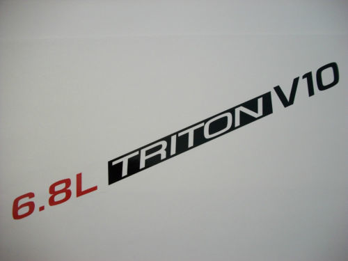6-8L-Triton-V10-Paar-Motorhaubenaufkleber-Aufkleber-Emblem-Ford-F250-F350-SD-Ausflug