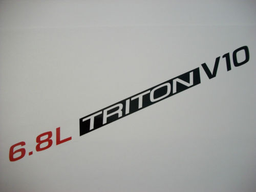 6-8L-Triton-V10-Paar-Motorhaubenaufkleber-Aufkleber-Emblem-Musclecar-F250-F350-SD-Ausflug