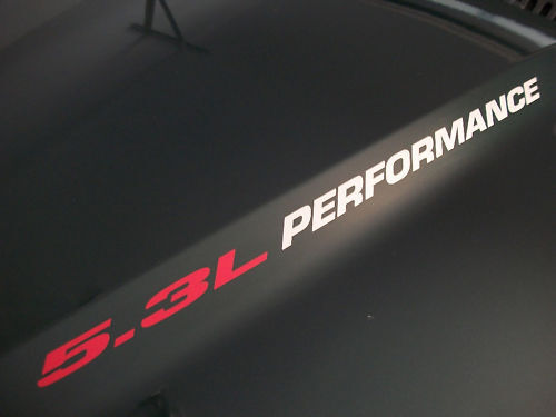 5,3L Performance Motorhauben-Vinylaufkleber-Set für Chevy Silverado GMC Sierra