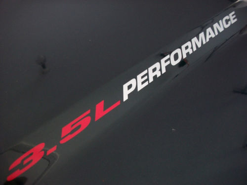 3.5L PERFORMANCE Motorhaubenaufkleber Ford F150 Ecoboost Twin Turbo 2010 - 2020