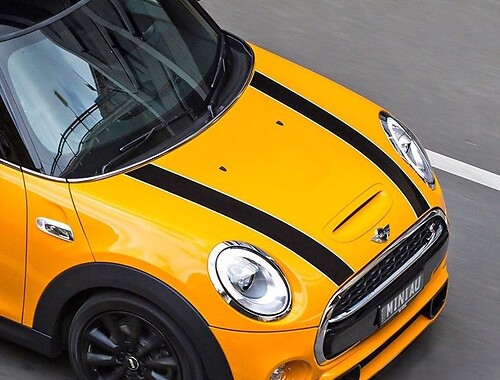 Mini Cooper F56 Hood Stripes Grafikaufkleber Aufkleber Aufkleber John Cooper Works Stripe-1
