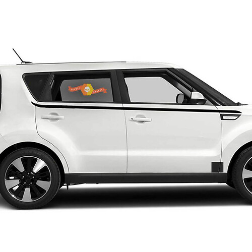 Seitliche Rocker Panel Stripes Grafikaufkleber Aufkleber für Kia Soul 2008–2020
