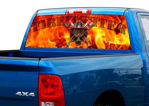 Feuerwehrmann Feuer Flamme Heckscheibe Aufkleber Aufkleber Pickup Truck SUV Auto