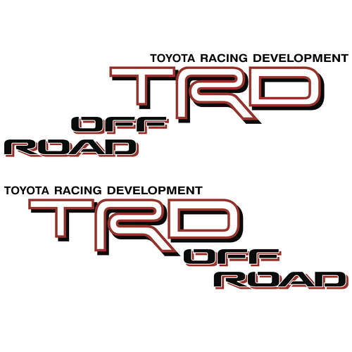 TRD Off Road Seitenaufkleber für die Bettschiene für Toyota Tacoma