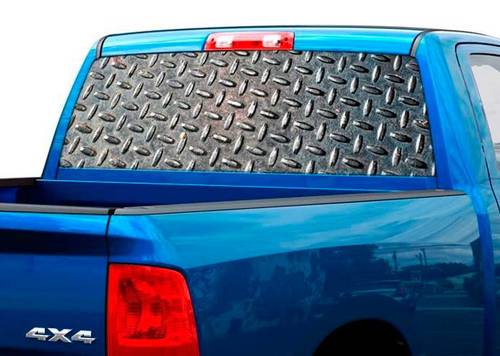 Metallplatte Textur Heckscheibe Aufkleber Aufkleber Pick-up SUV Auto