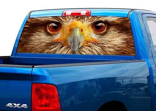 Eagle Face Heckscheiben-Aufkleber für Pick-up-Trucks und SUVs