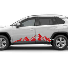 Berge Rocker Panel Seitentüren Aufkleber Aufkleber für Toyota Rav4 Rav 4
 2