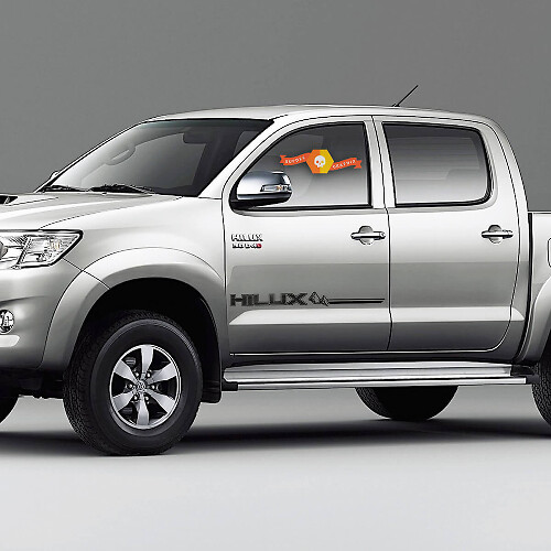 2PC Hilux Racing Seitenstreifen-Grafik-Vinyl-Aufkleber für TOYOTA HILUX-Aufkleber