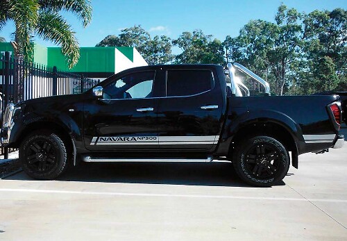 2 PC Flugzeug Seitenstreifen Grafik Vinyl Aufkleber für NAVARA NP300 2015 2016 Aufkleber