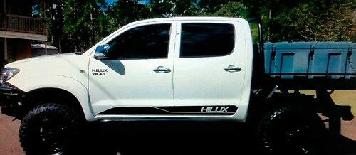 Markierte Seitenstreifen Vinyl-Aufkleber für Toyota Hilux