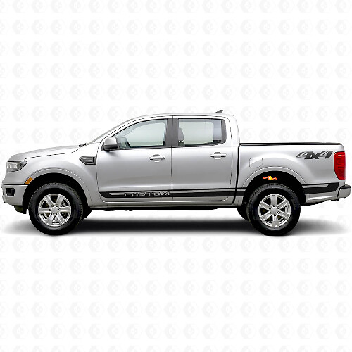 Benutzerdefinierte 4x4 Seitenstreifen Vinyl-Aufkleber Set für Musclecar Ranger