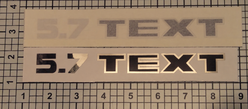 5,7 Custom Text Chrom und Schwarze Motorhaubenlufteinlass-Aufkleber - Paar