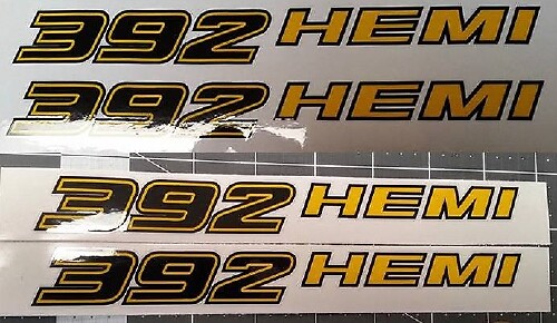 392 Hemi Motorhauben-Vinylaufkleber für Dodge Challenger Charger SRT8